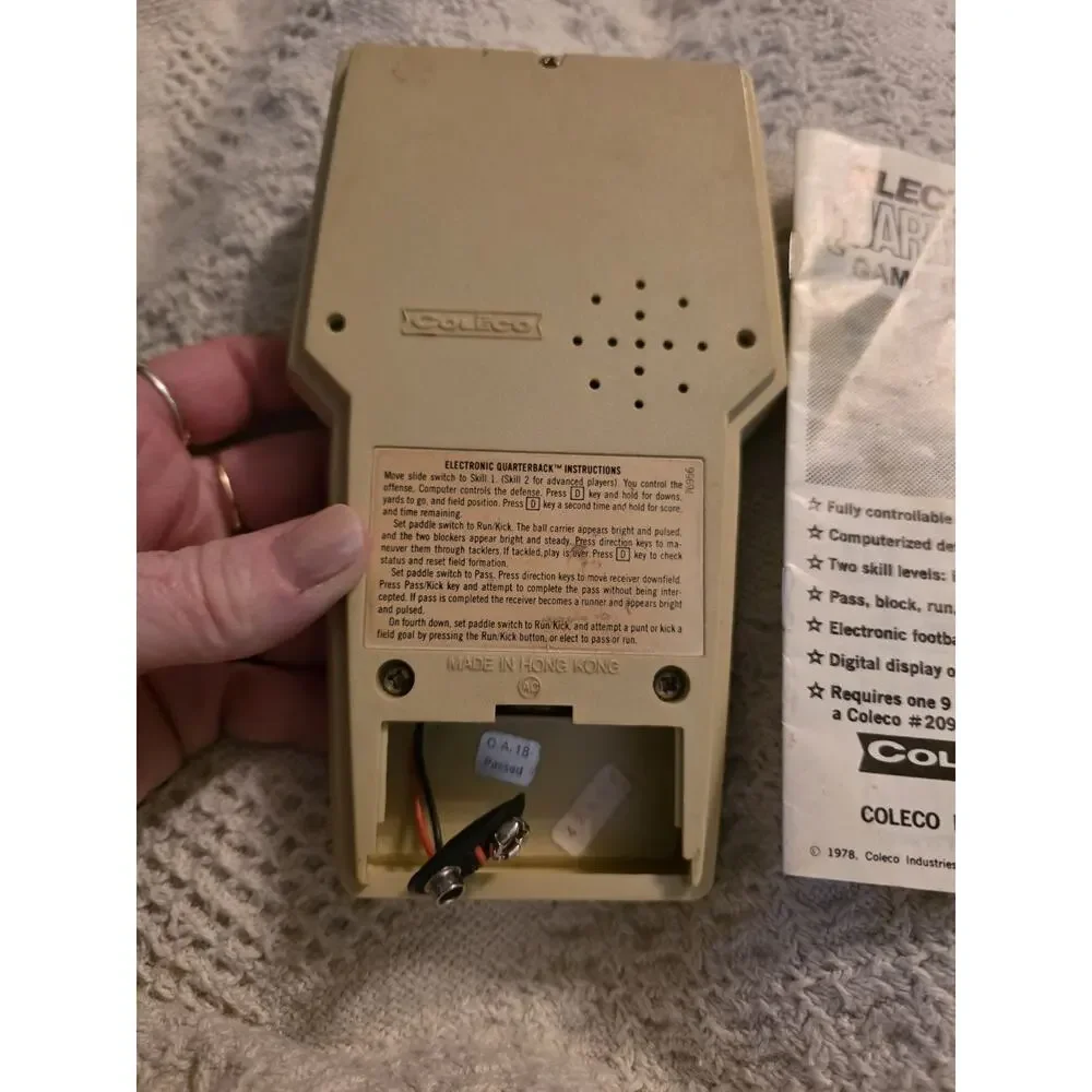 Vintage Mattel Football Electronics 1977 Original Mattel Version Football Works